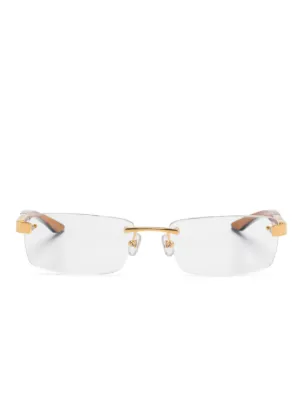 Maybach Eyewear The Artist III rectangle-frame Glasses | Blue Maybach Eyewear The Artist III rectangle-frame Glasses | Blue