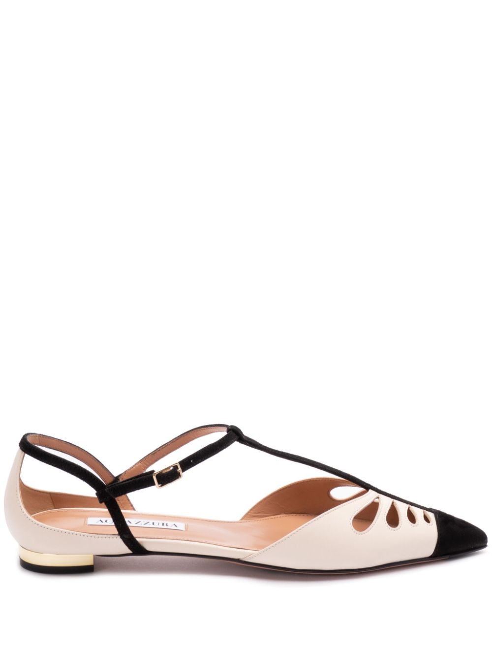 Aquazzura cut-out detailing ballet flats White