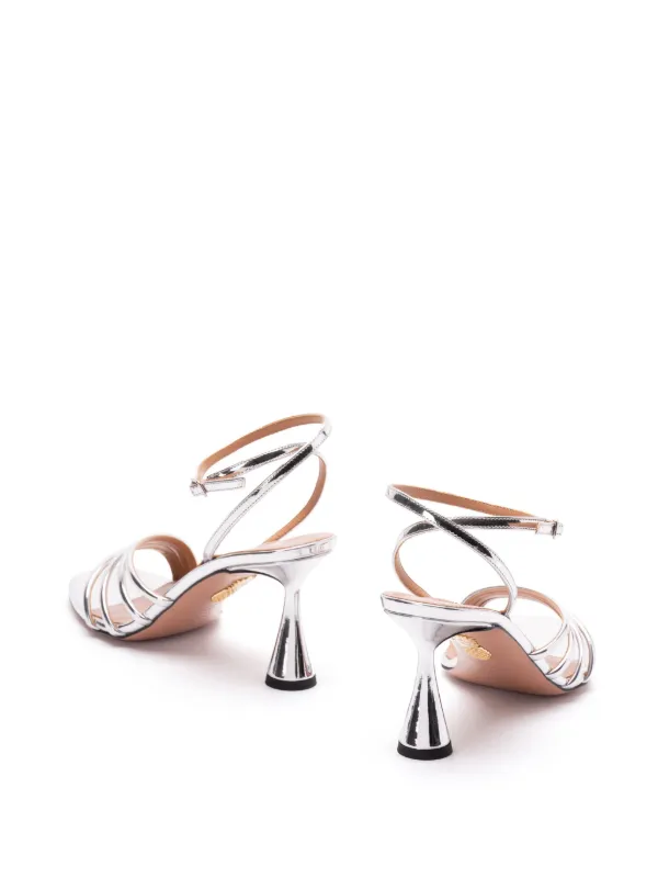 Aquazzura 75mm Latour Sandals | Silver | FARFETCH