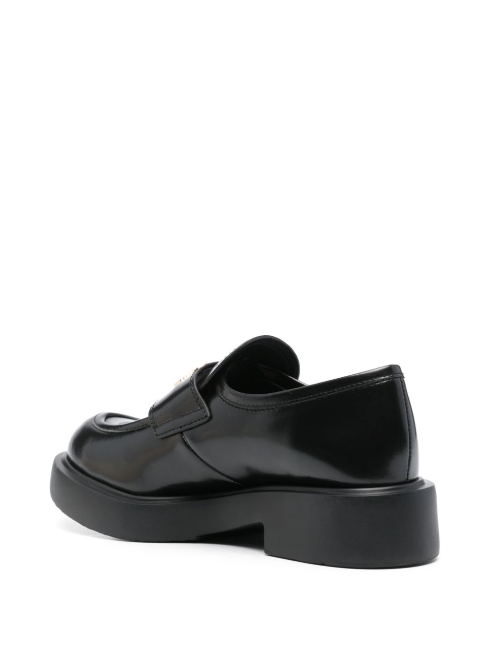 Love Moschino Loafers met logoplakkaat Zwart