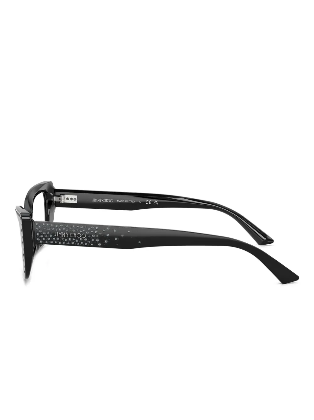 Jimmy Choo Eyewear JC3018B bril verfraaid met kristallen Zwart