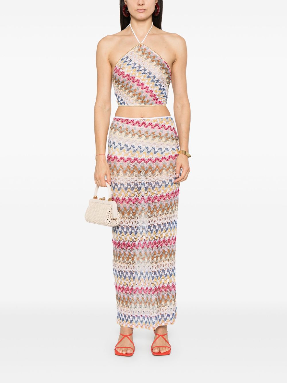 Missoni Lamé maxi-rok - Wit