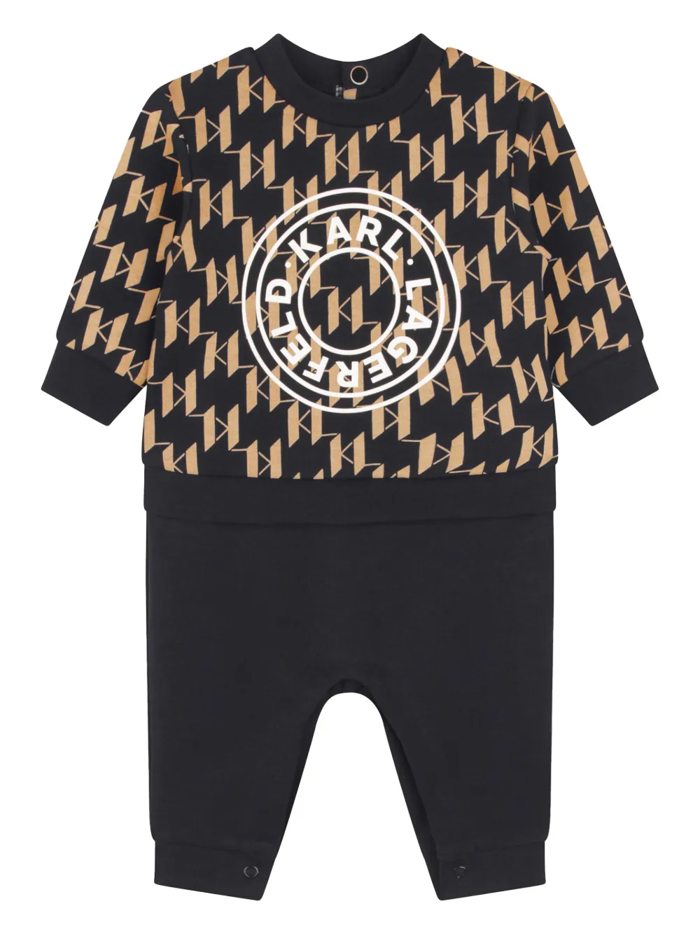 Karl Lagerfeld Kids Trainingspak met logoprint Zwart