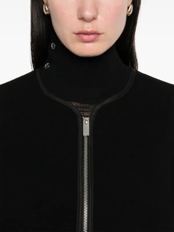 TOTEME Felted Coat | Black | FARFETCH RO
