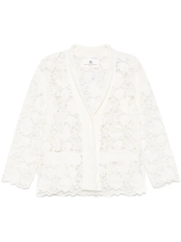 ジャケット ERMANNO SCERVINO Woman Jacket White D462K405FKE 10602 Ermanno Scervino guipure-lace Jacket | White | FARFETCH