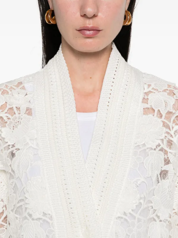 ジャケット ERMANNO SCERVINO Woman Jacket White D462K405FKE 10602 Ermanno Scervino guipure-lace Jacket | White | FARFETCH