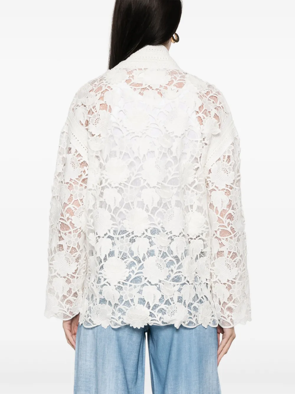 Ermanno Scervino Jack met kant Wit