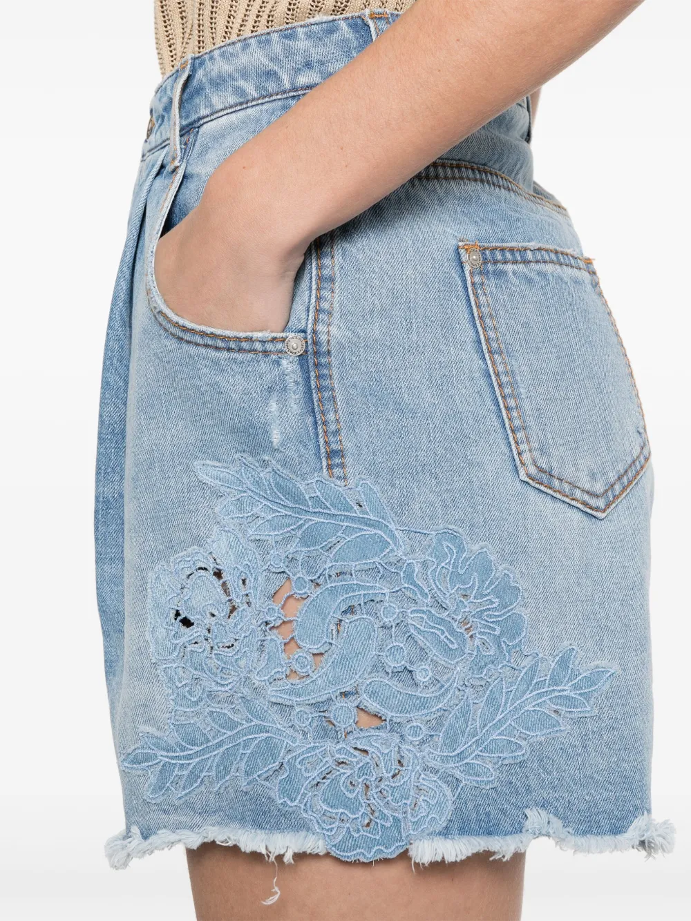 Ermanno Scervino Denim shorts Blauw