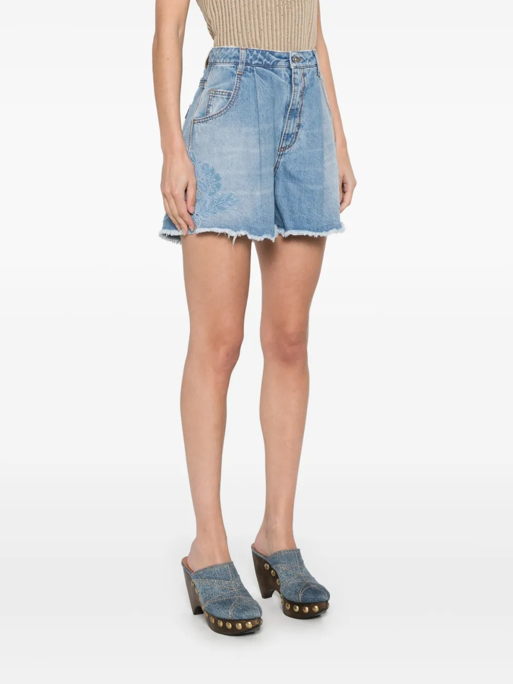Ermanno Scervino Denim shorts Blauw