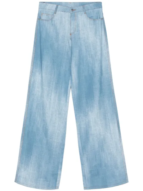 Ermanno Scervino pantalones con estampado de mezclilla