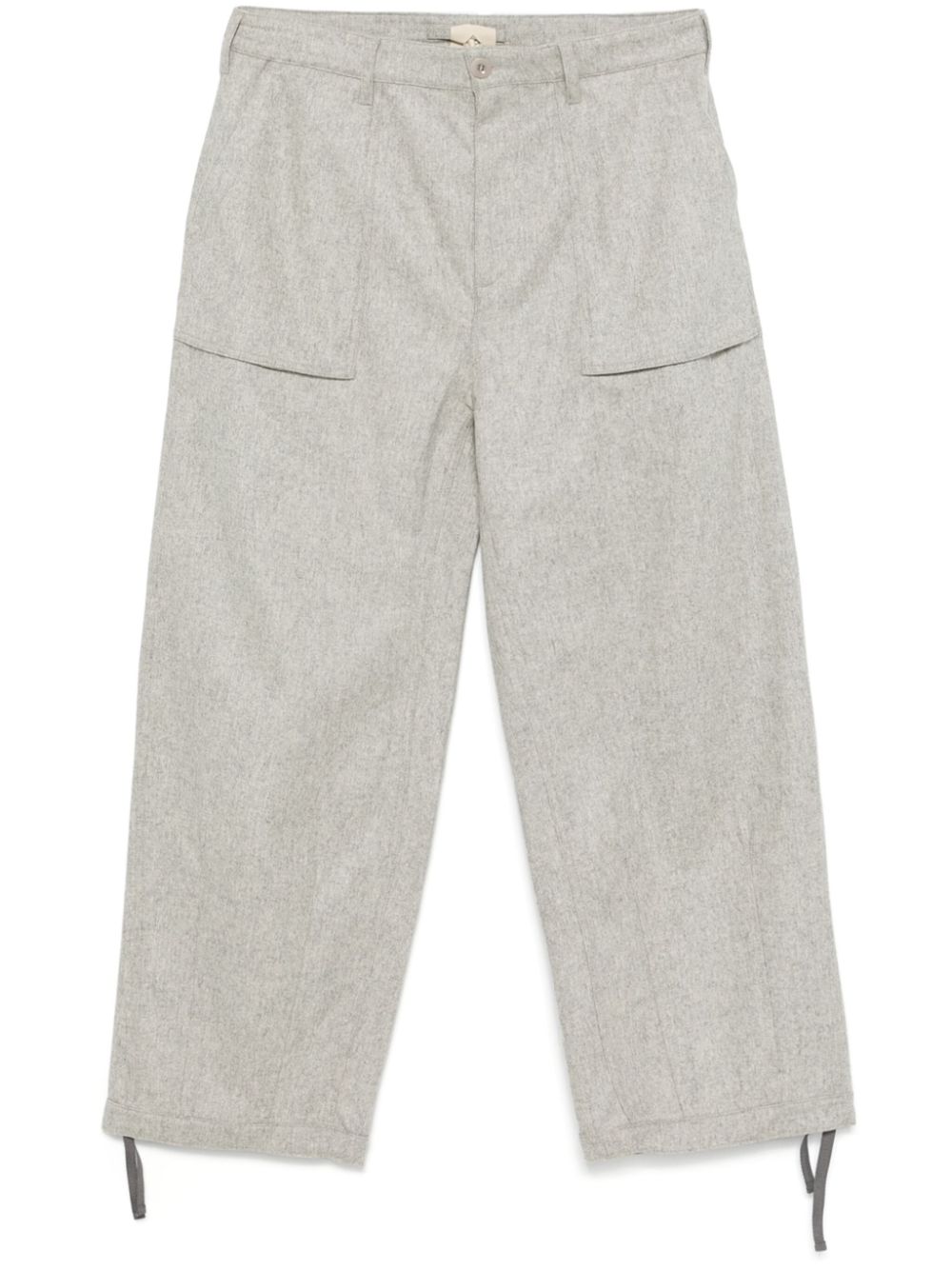 felted-finish trousers