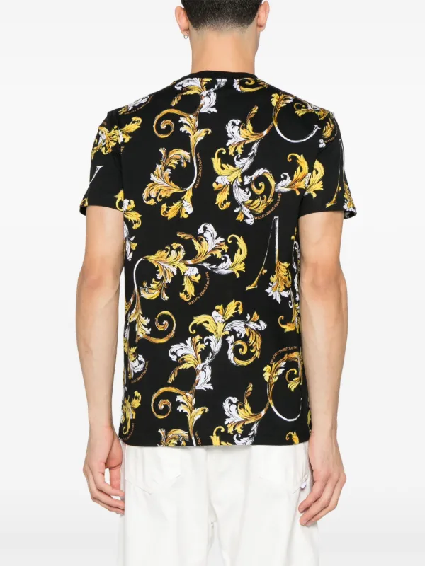 Versace Jeans Couture バロッコプリント Tシャツ | ブラック