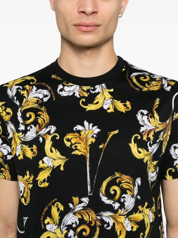 関税込*VERSACE JEANS バロッコプリント Tシャツ Versace Jeans Couture バロッコプリント Tシャツ | ブラック