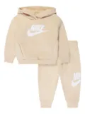 Nike Kids logo-print cotton-blend tracksuit set - Neutrals