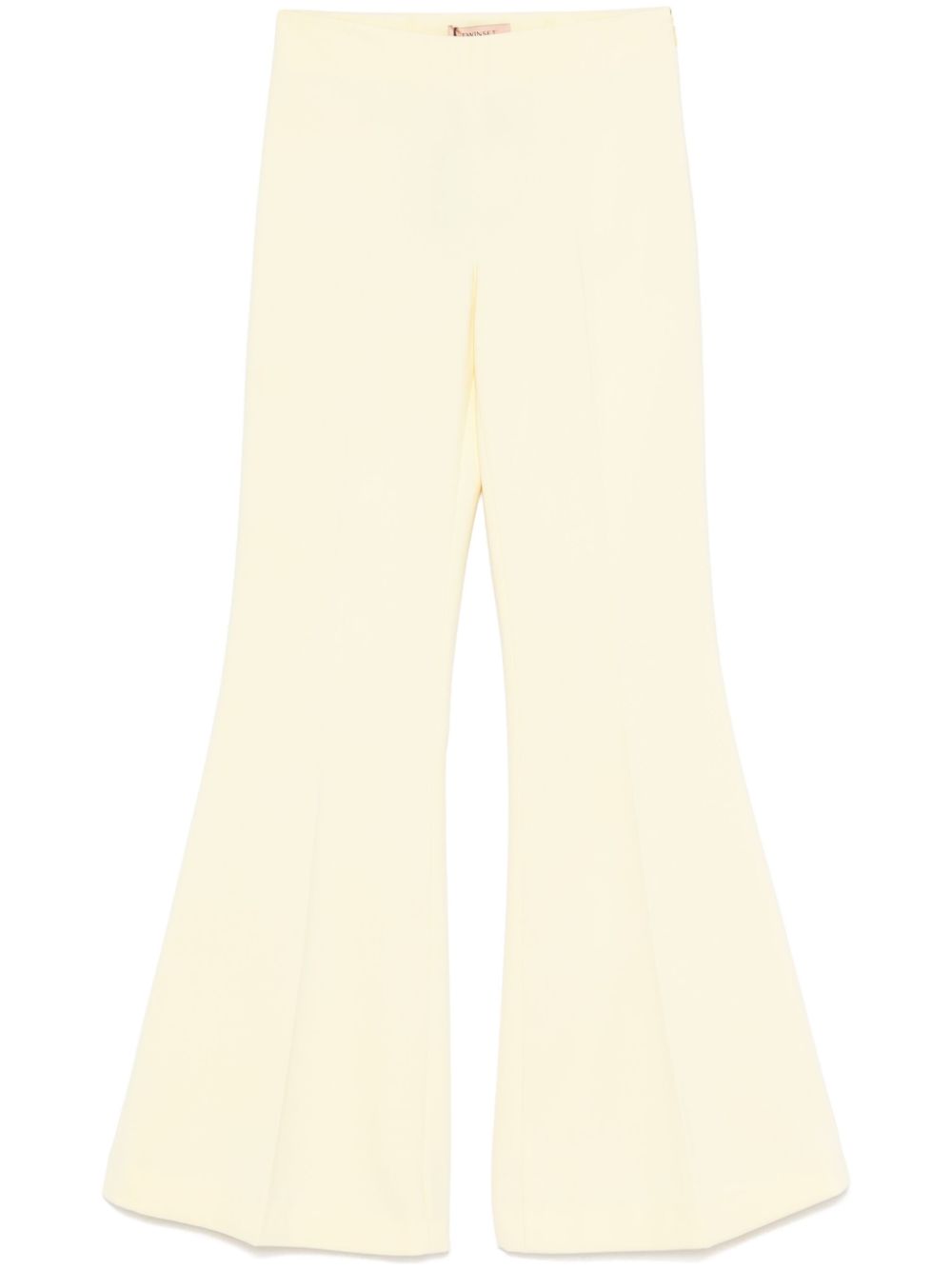 crepe flared trousers