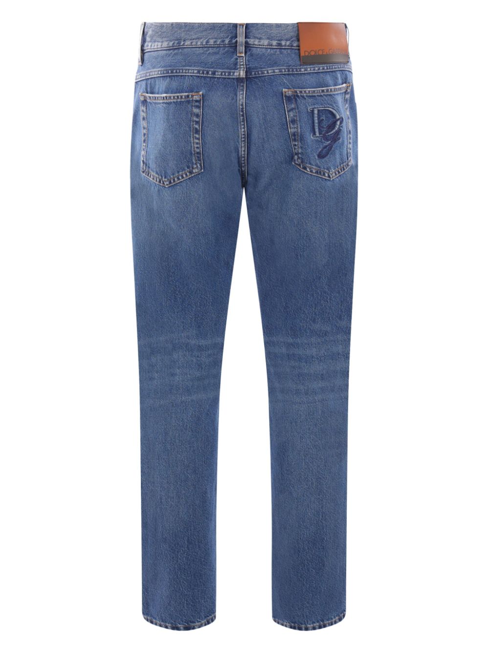 Dolce & Gabbana logo-patch jeans - Blauw