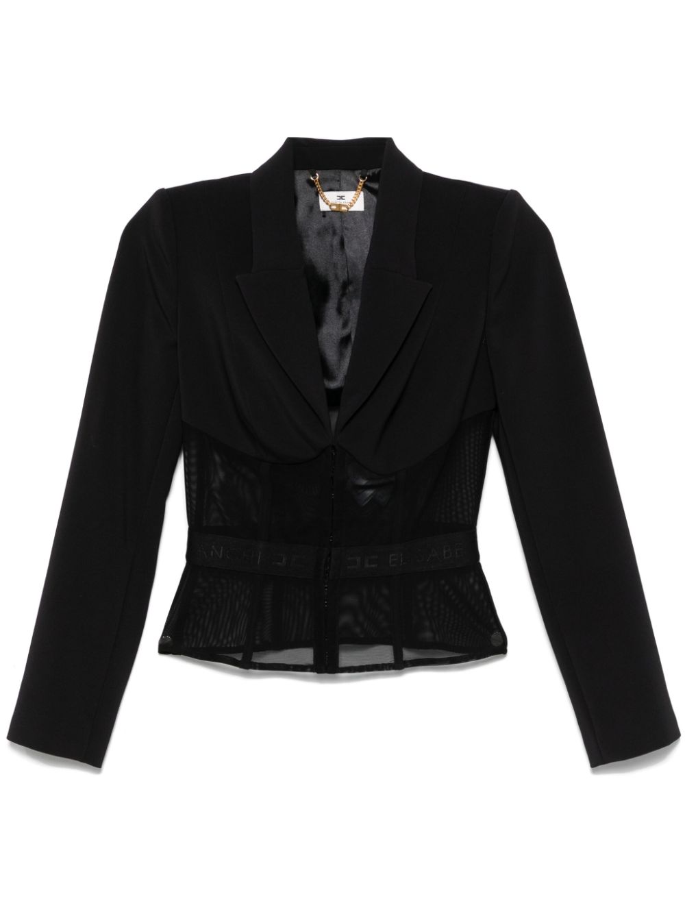 panelled tulle blazer