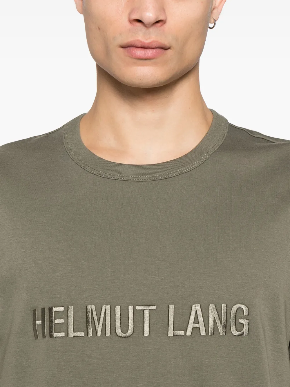 Helmut Lang T-shirt met geborduurd logo Groen