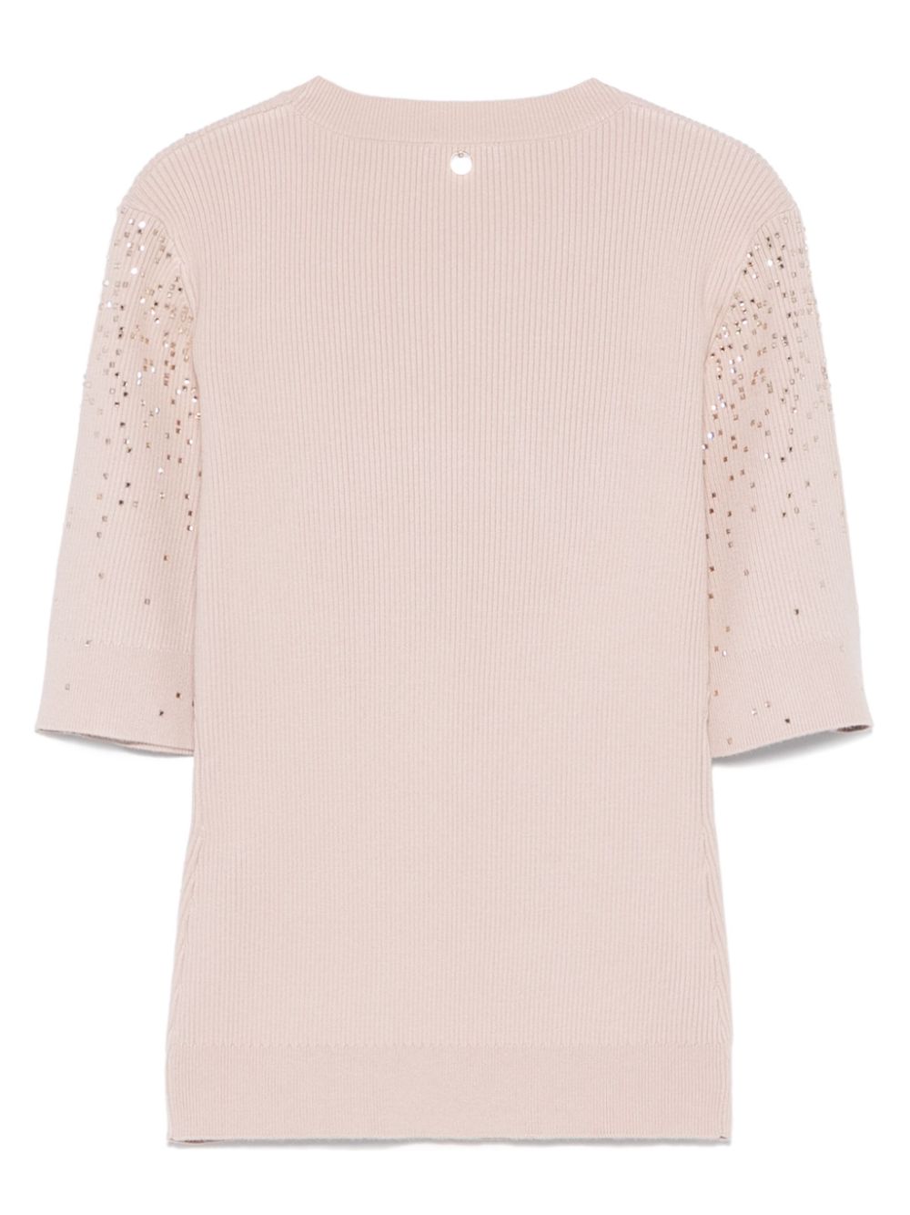 LIU JO rhinestone-embellished T-shirt - Beige