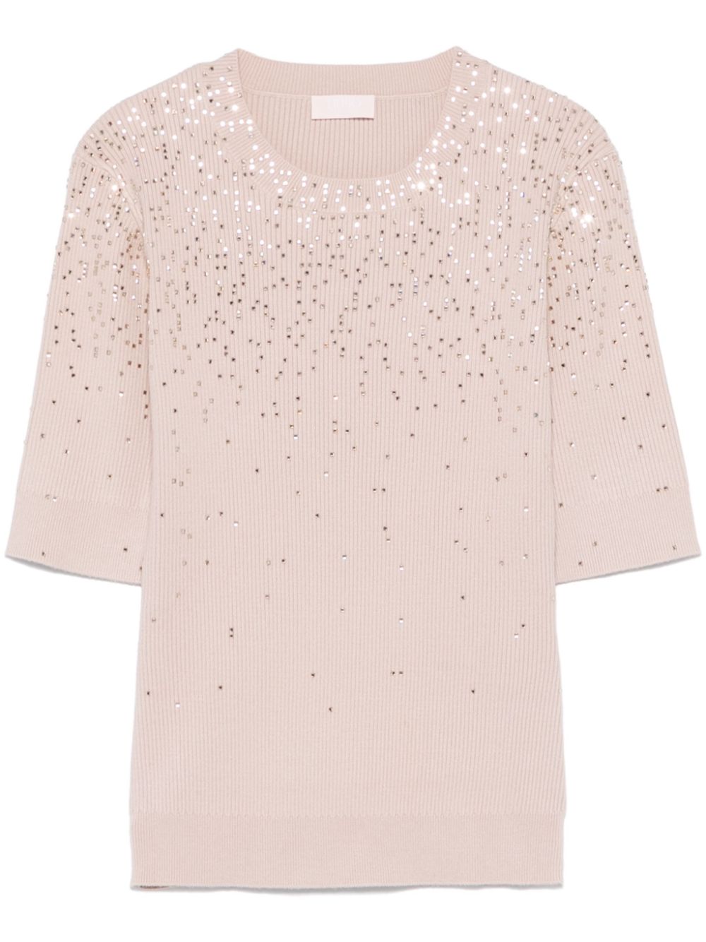 rhinestone-embellished T-shirt