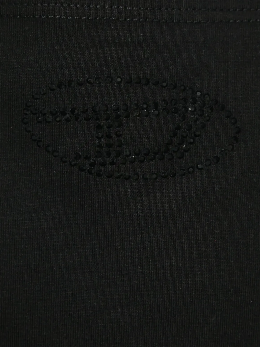 Diesel Kids Tanktop met stras logo Zwart