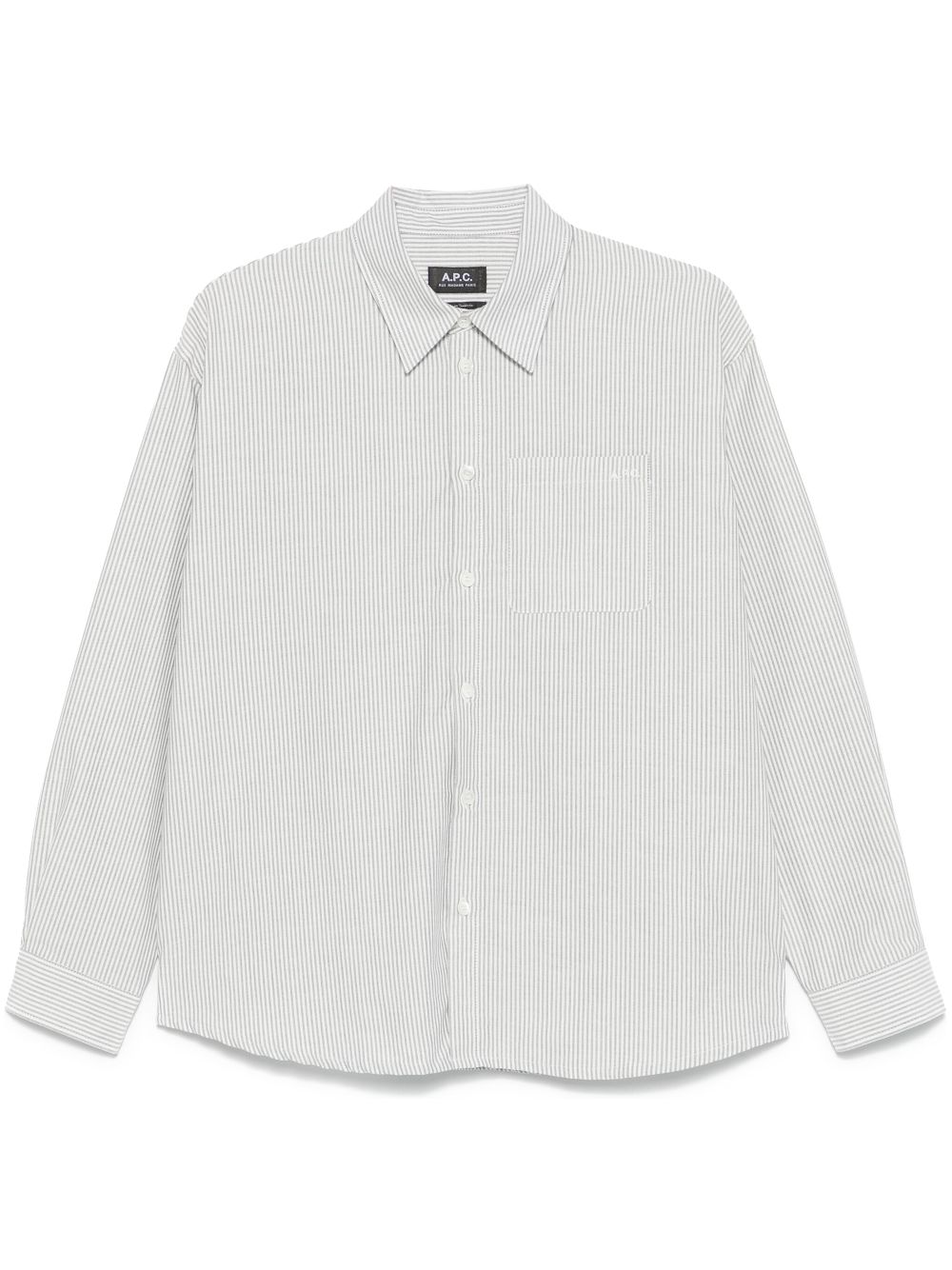 A.P.C. logo boyfriend shirt - Blue