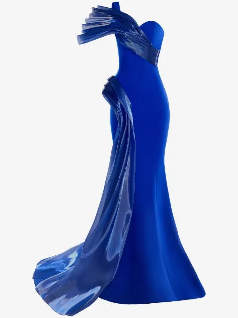 Gaby Charbachy  draped mermaid gown