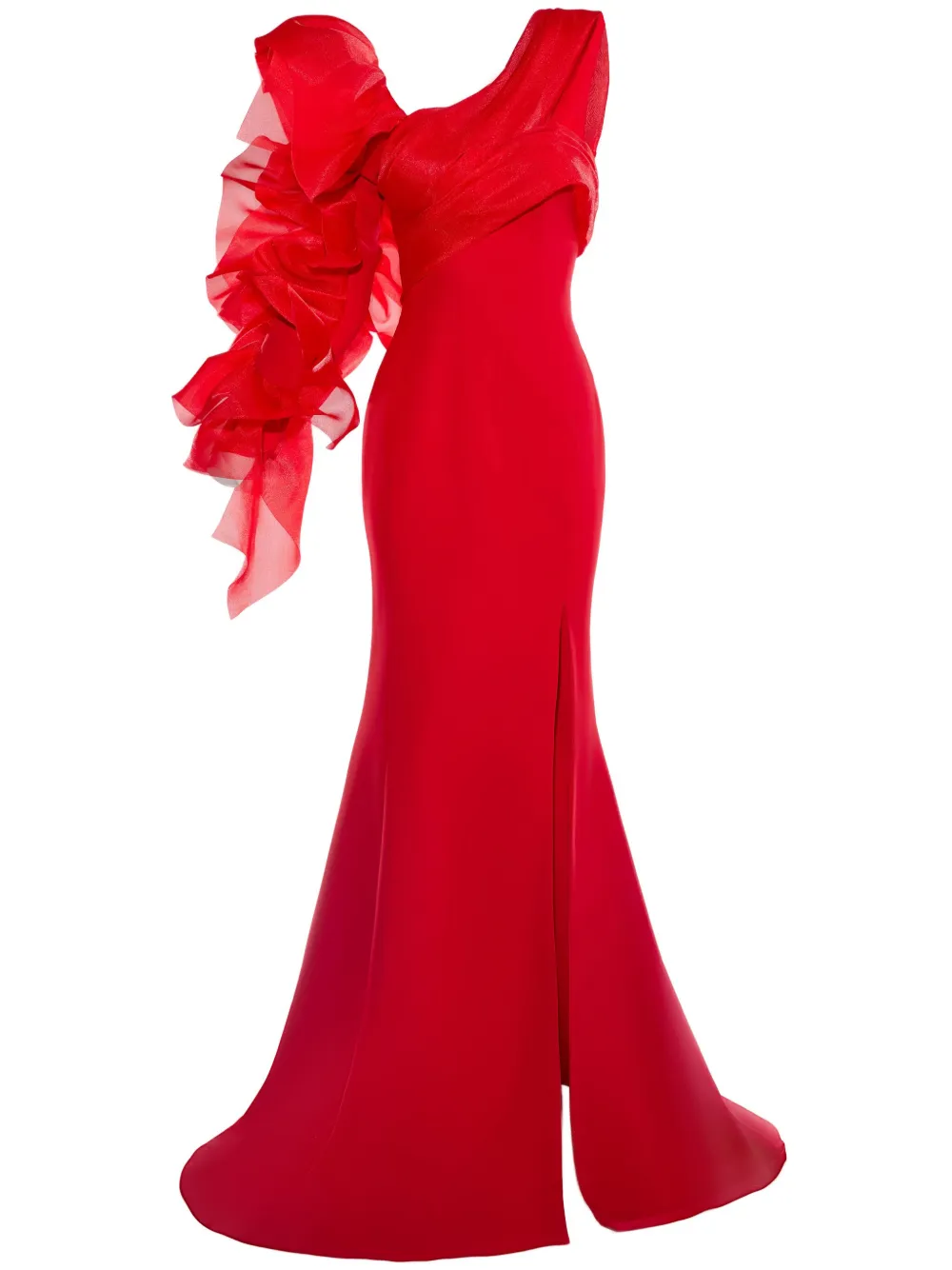 Gaby Charbachy  ruffle-sleeve gown | Red | Image 1