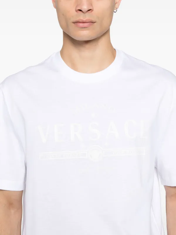 Logo T-Shirt White,Print | VERSACE US