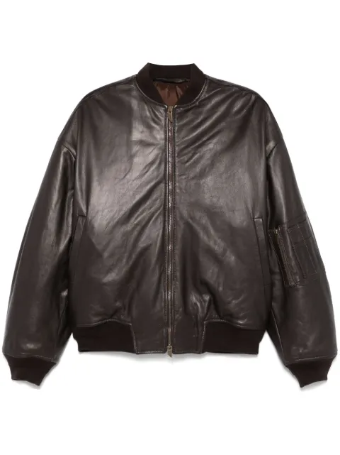 Salvatore Santoro leather bomber jacket