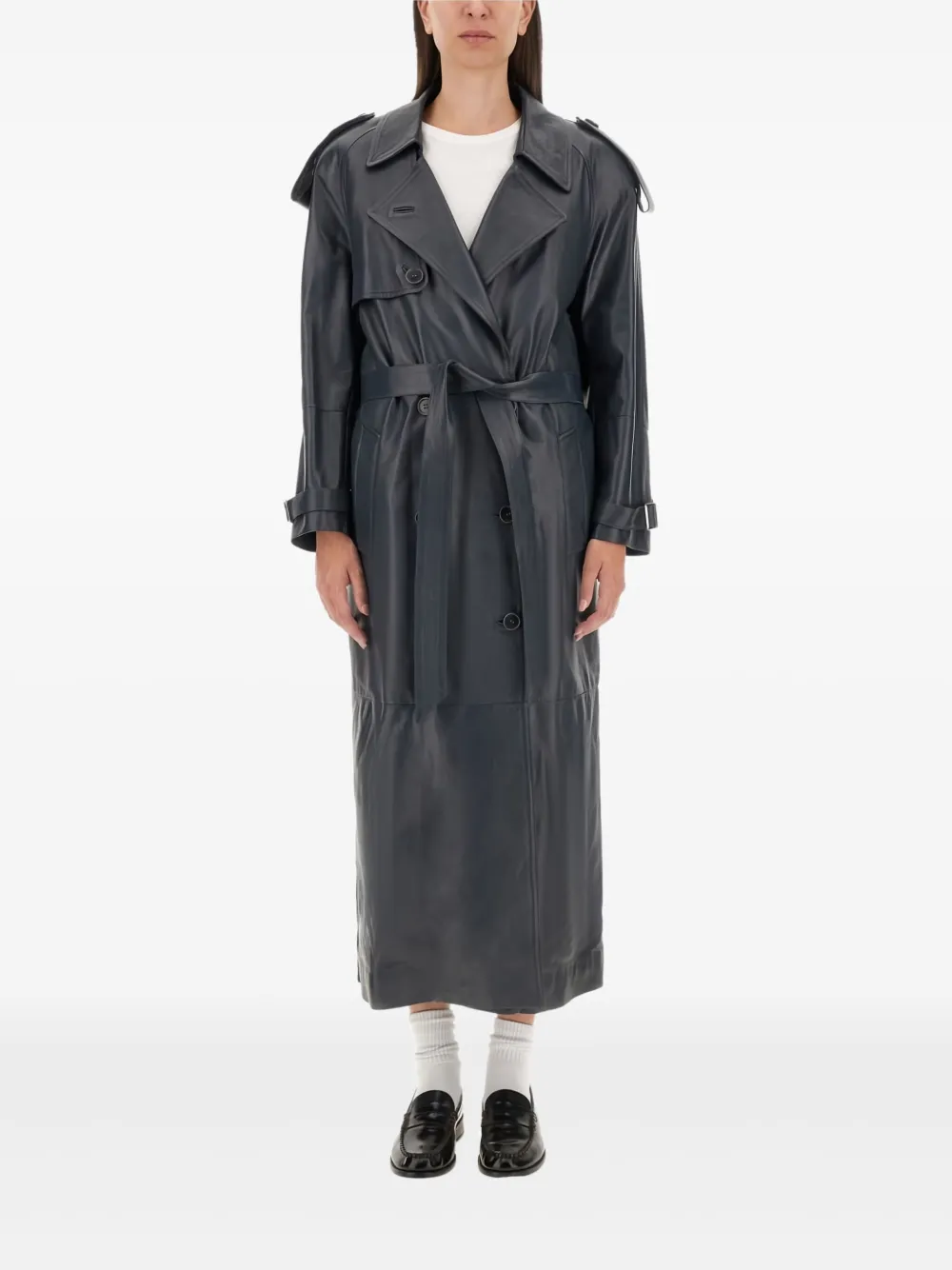 Salvatore Santoro belted coat - Grau