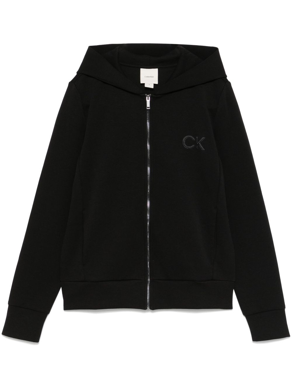 Calvin Klein logo-raised hoodie - Black