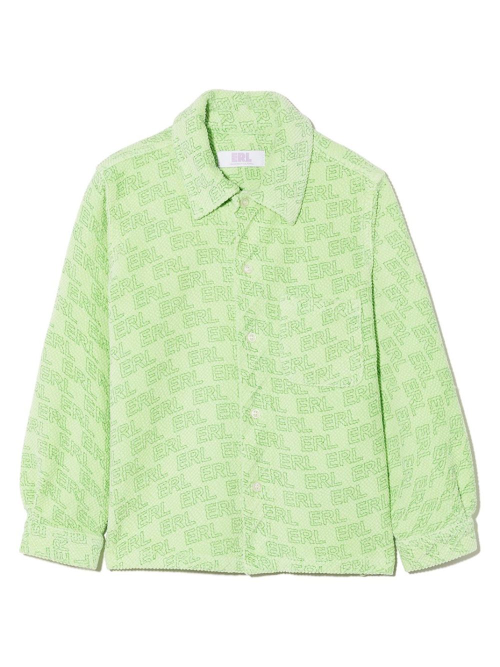 ERL logo-print corduroy shirt - Green