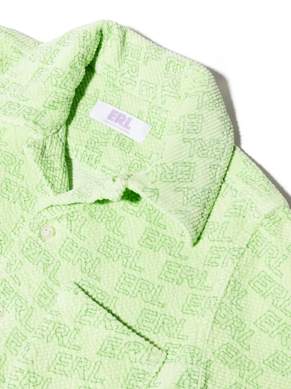 ERL Ribfluweel shirt Groen