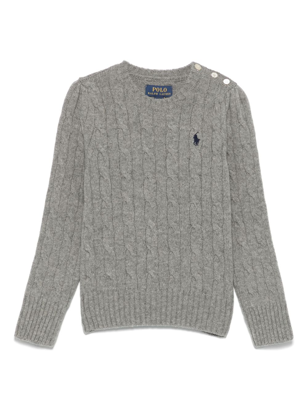 POLO RALPH LAUREN KIDS cable-knit sweater Grijs