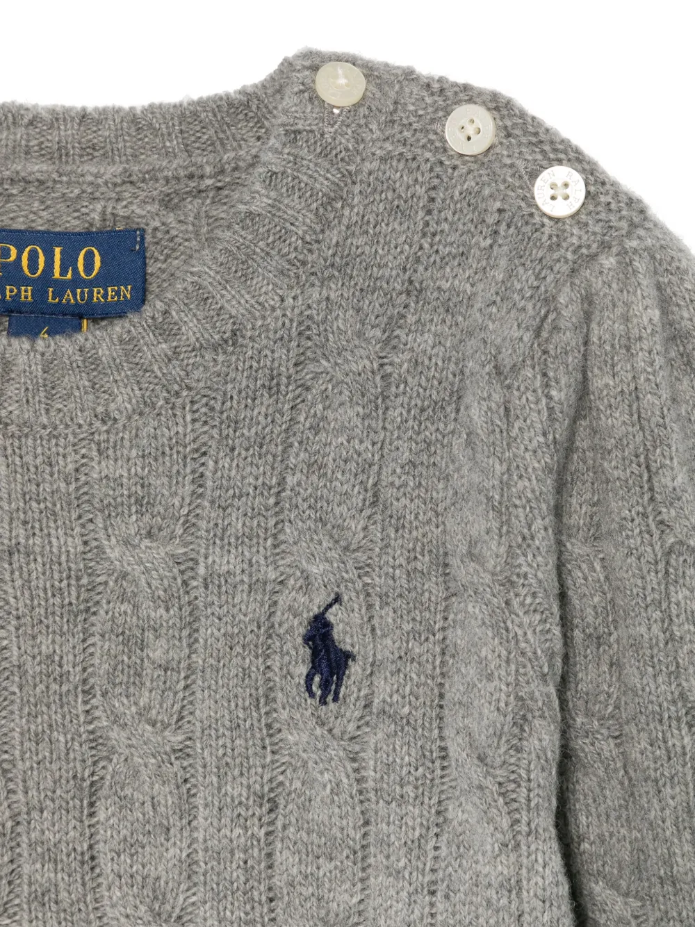 POLO RALPH LAUREN KIDS Kabelgebreide trui Grijs