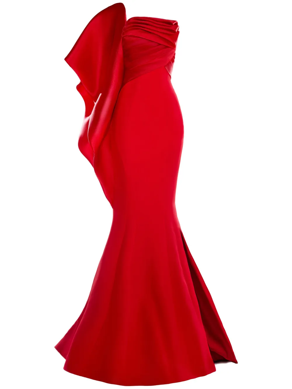 asymmetric gown