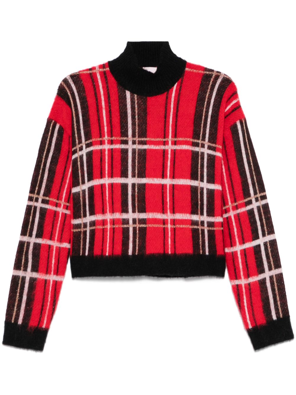 tartan-check sweater