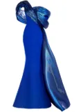 Gaby Charbachy off-shoulder mermaid gown - Blue