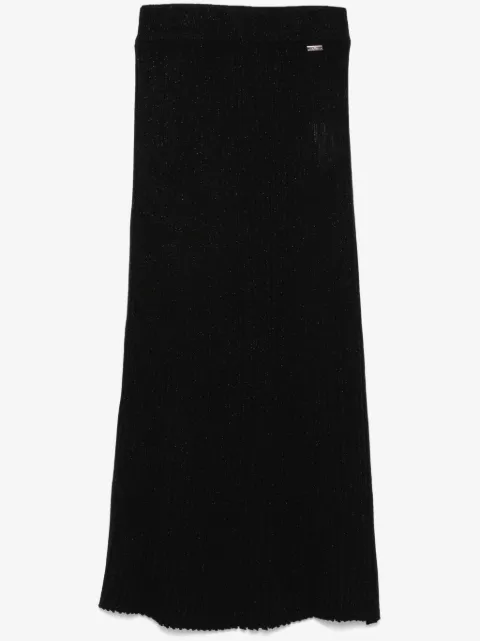 Kiton falda midi tejida de canalé