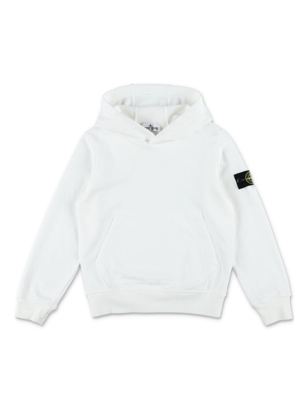 Stone Island Junior Compass-badge hoodie - White