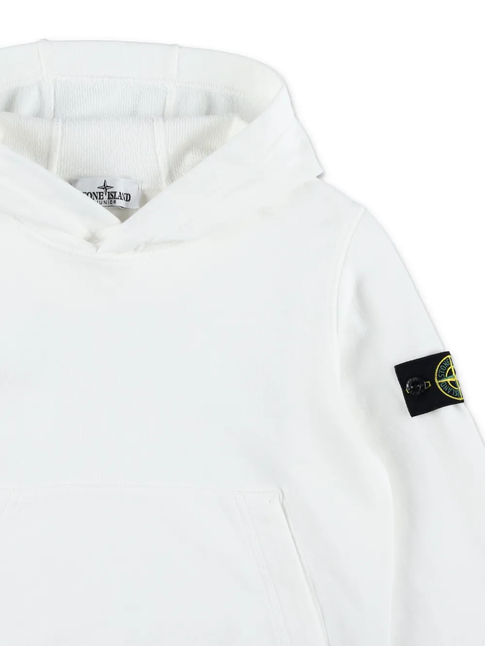 Stone Island Junior Hoodie met Compass-logopatch Wit