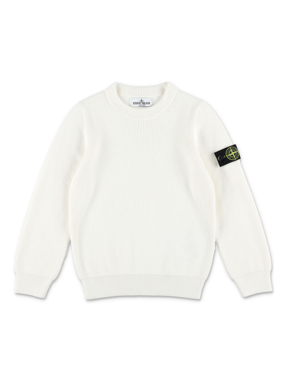 Stone Island Junior Sweater met Compass-logopatch Wit