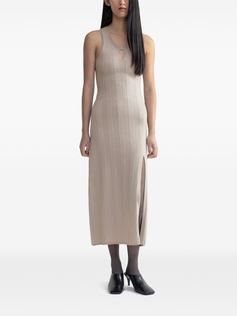 AERON SIDE-SLIT MIDI DRESS