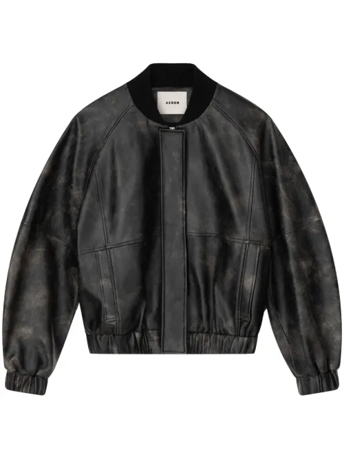 AERON veste Kelly en cuir - Gris - AERON - Modalova