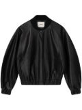 AERON leather bomber jacket - Black