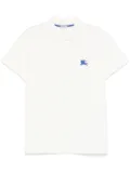 Burberry EKD-embroidered polo shirt - White