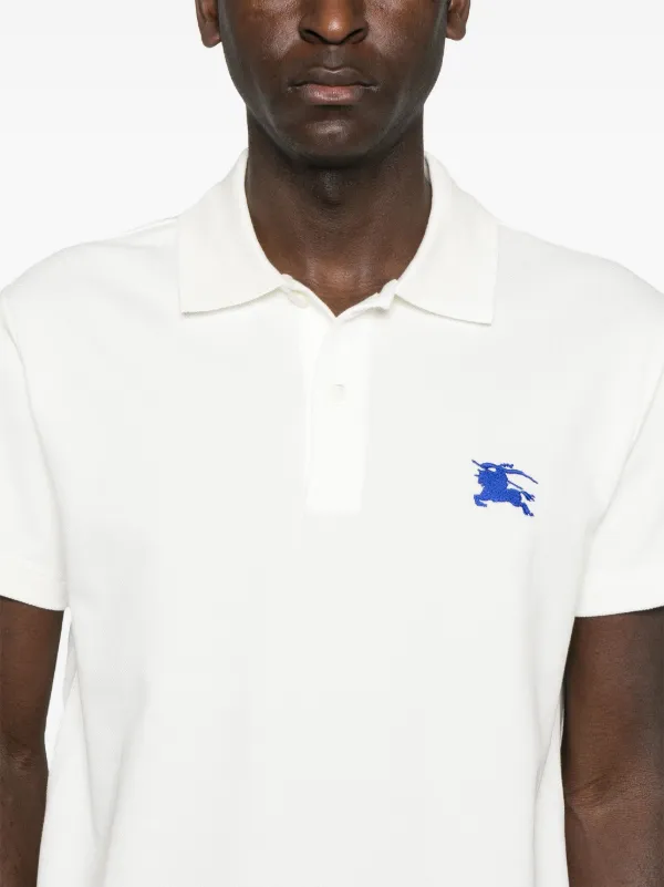 Burberry EKD-embroidered Polo Shirt | White | FARFETCH