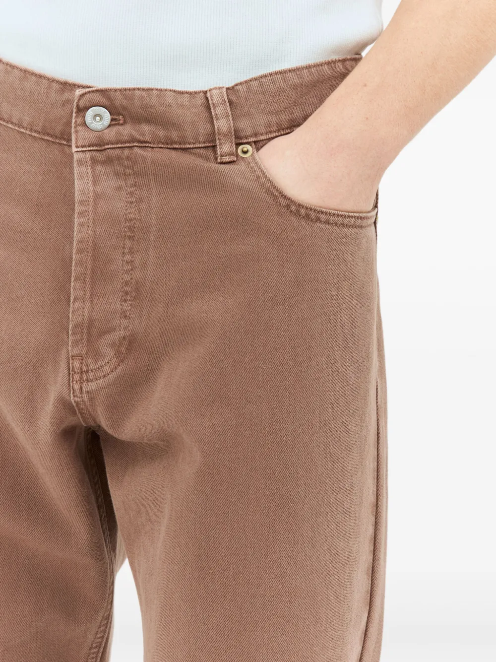 Miu Katoenen jeans Bruin