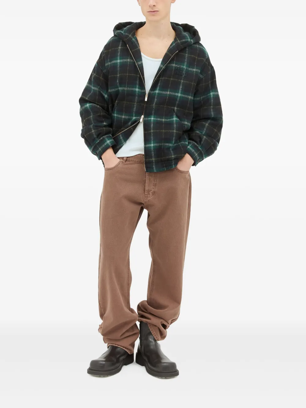 Miu Katoenen jeans Bruin